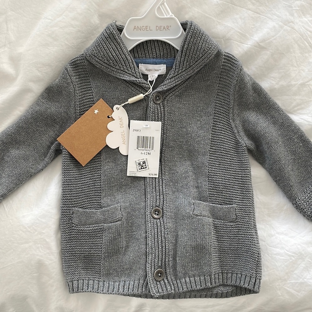 Angel dear grey sweater brand new never worn